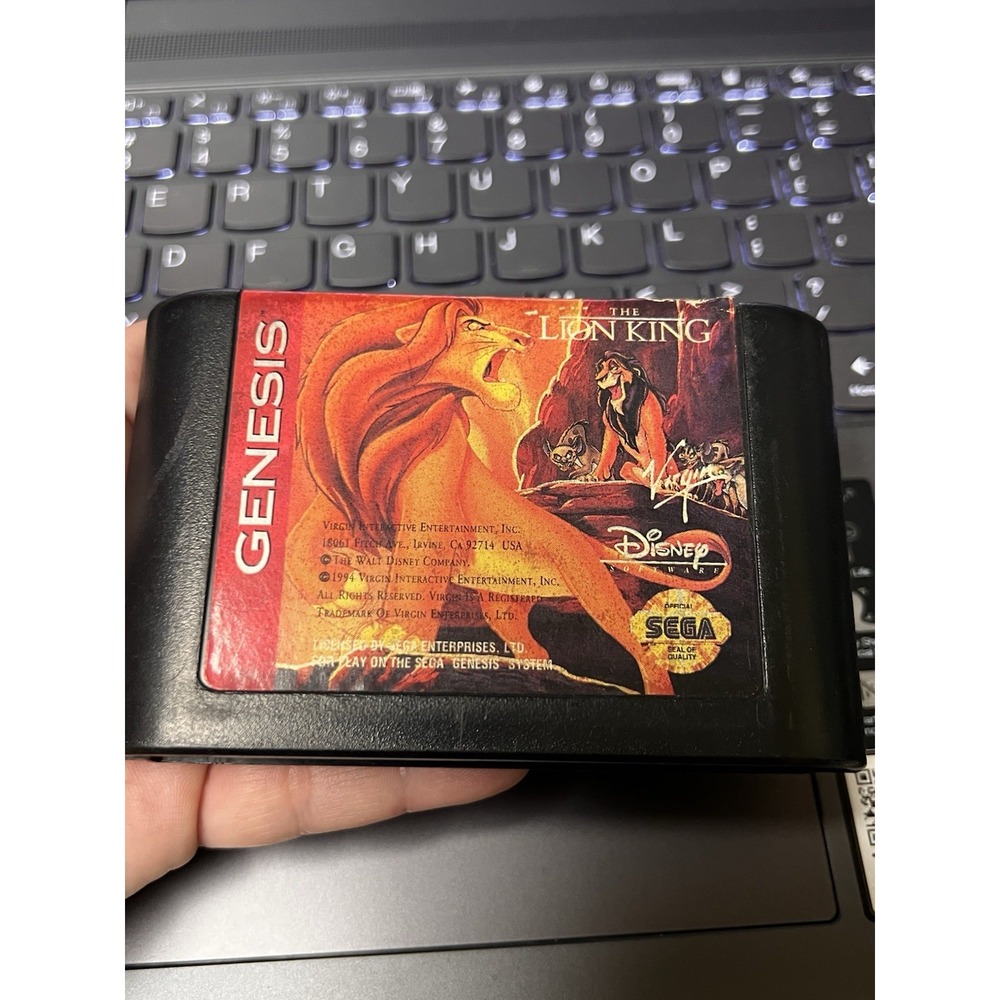 The Lion King Sega Genesis Video Game Cartridge Disney‎ Virgin Interactive